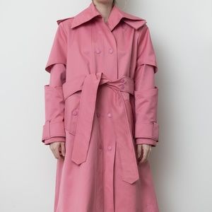 ColoReve Oversized Pink trench Coat
